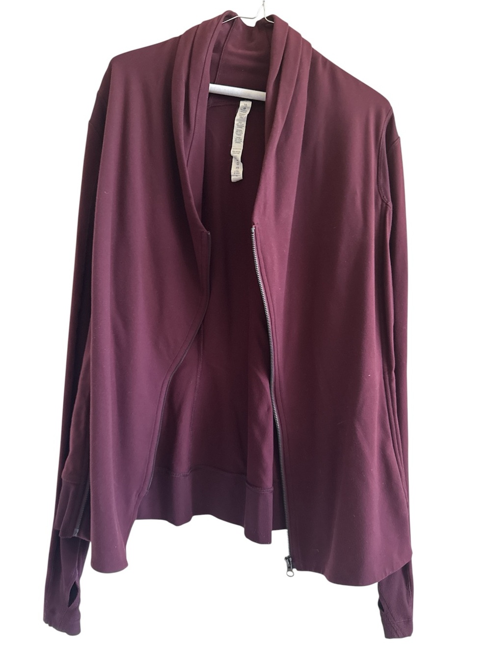 Lululemon Women's Maroon Zip-Front Jacket, size 10